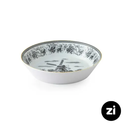 بشقاب گود چینی زرین Zi فرم اس ویلیج سایز 19