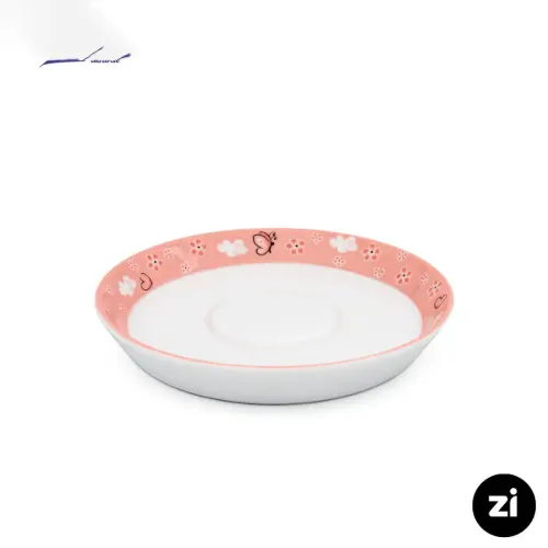 فنجان و نعلبکی چای خوری چینی زرین ZI فرم اس هپی ربیت 2 پارچه