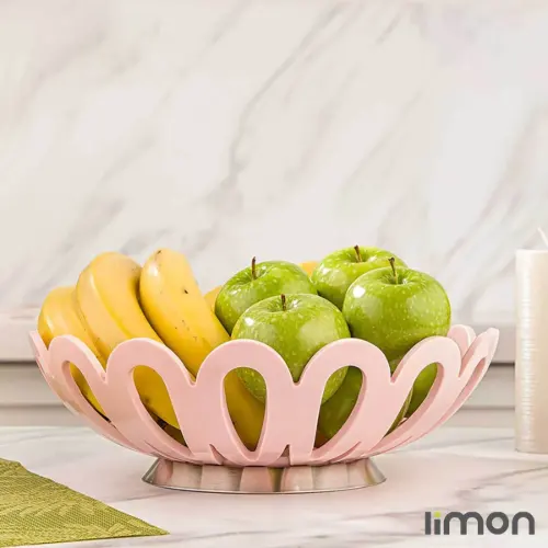 سبد میوه متوسط پایه استیل لیمون 2683
