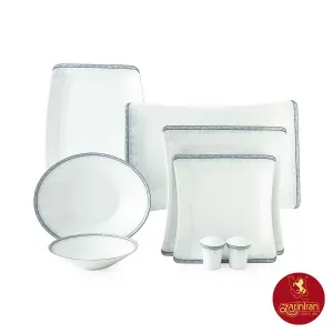 سرویس چینی زرین وینچی وایت رز 6 نفره 30 پارچه