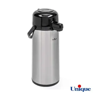 فلاسک 2.5 لیتر پمپی استیل شیشه دار یونیک UN-9100