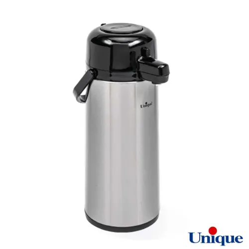 فلاسک 2.5 لیتر پمپی استیل شیشه دار یونیک UN-9100