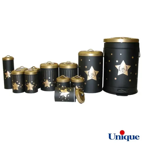 سرویس 12 پارچه فانتزی ستاره کلانتر درب طلایی یونیک UN-8031