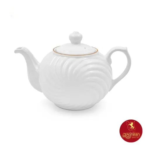 قوری خورشیدی چینی زرین طرح زرین رزگلد سایز متوسط 5
