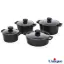 سرویس قابلمه 8 پارچه یونیک مدل دیاموند مشکی UN-8500