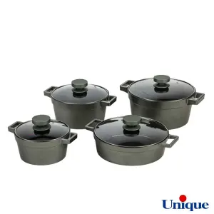 سرویس قابلمه گرانیتی 8 پارچه یونیک مدل دیاموند کیهانی UN-8510