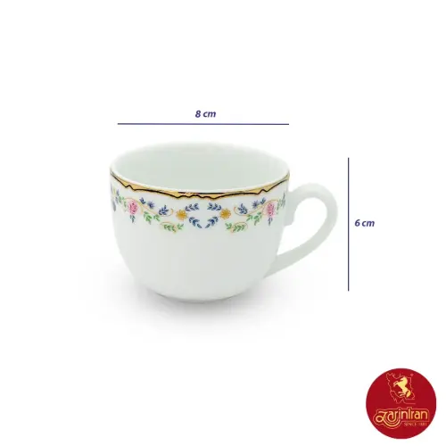 فنجان چای خوری گلستان چینی زرین 