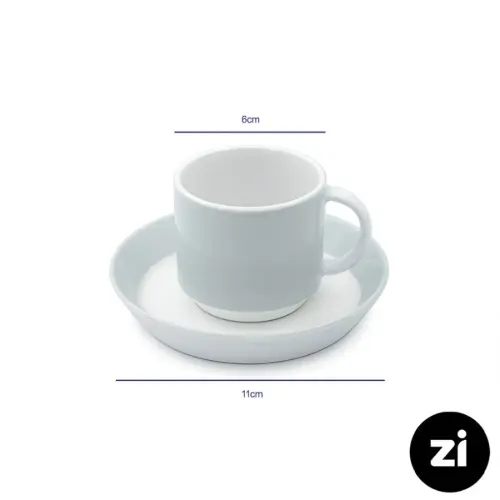 فنجان و نعلبکی قهوه خوری ZI فرم اس چینی زرین