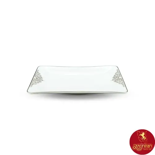 بشقاب تخت چینی زرین وینچی مهرگان پلاتینی سایز 20