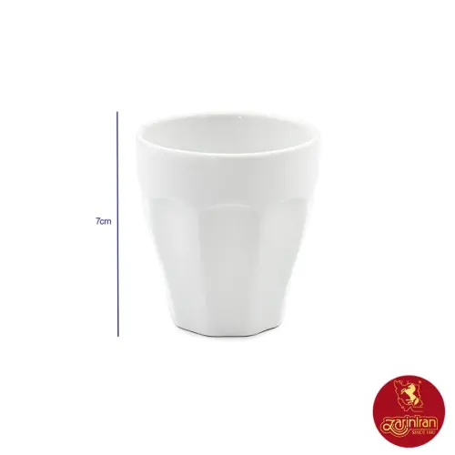 چینی زرین استکان چینی نئوکلاسیک 6 سفید