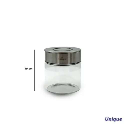 بانکه شیشه ای درب استیل یونیک کد UN-1706