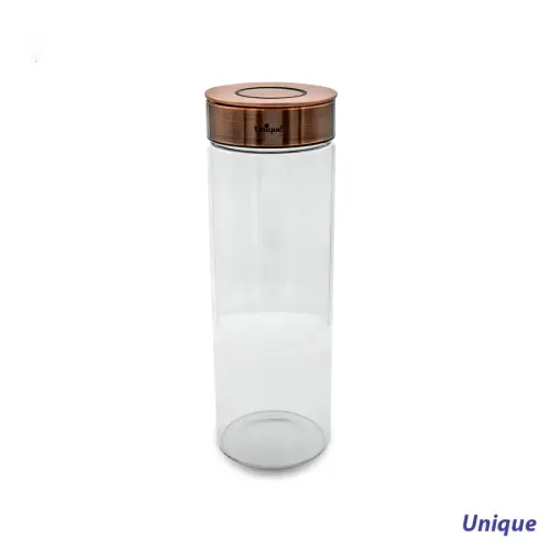 بانکه شیشه ای درب مسی یونیک 29 سانت UN-1708