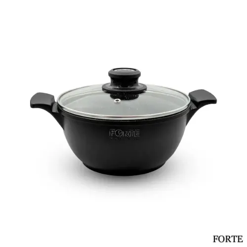 قابلمه گرانیتی فورته مدل اسکار پلاس سایز 20 مشکی
