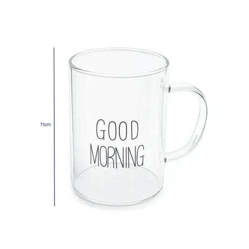 لیوان پیرکس Good Morning حجم 500 میلی لیتر