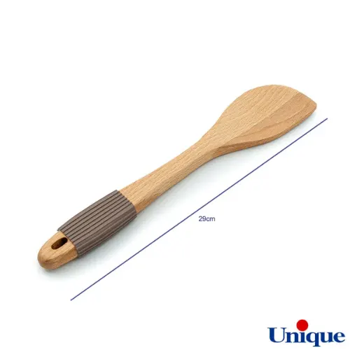 کفگیر چوبی یونیک دسته سیلیکونی مدل UN-1110