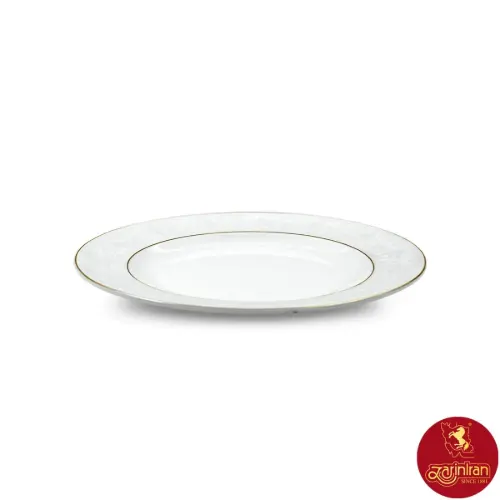 بشقاب میوه خوری دلسا نئوکلاسیک چینی زرین سایز 19 تخت