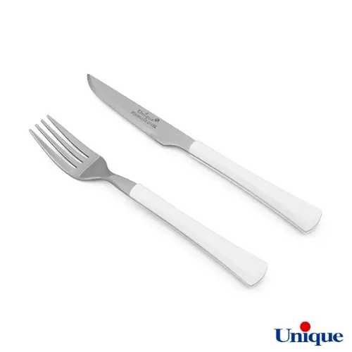 کارد و چنگال UN-5855A یونیک سفید