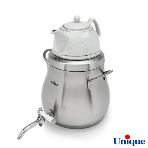 کتری و قوری 4.5 لیتر استیل یونیک UN-7209 دسته استیل
