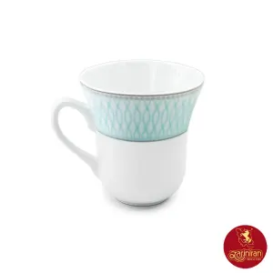 فنجان چای خوری ژانتی فیروزه ای شهرزاد چینی زرین سایز 9