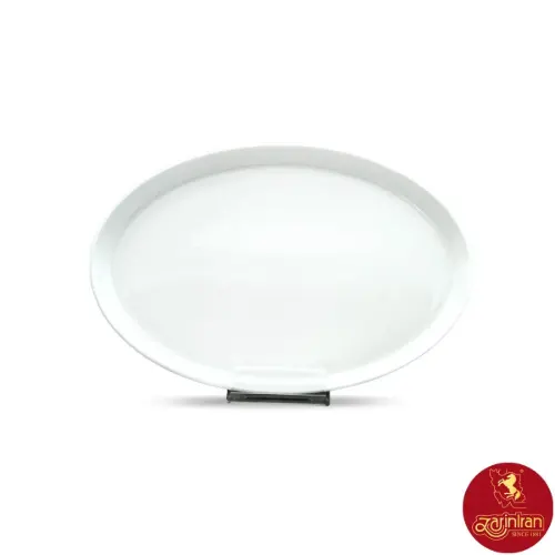 سینی بیضی سفید شهرزاد چینی زرین سایز 26