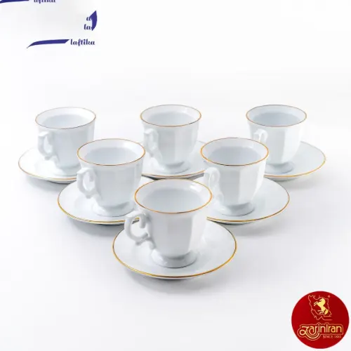 سرویس اسپرسو چینی زرین نئوکلاسیک لومیو 12 پارچه