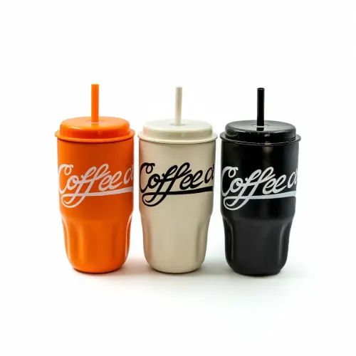 لیوان coffee cup نی دار 500 میلی