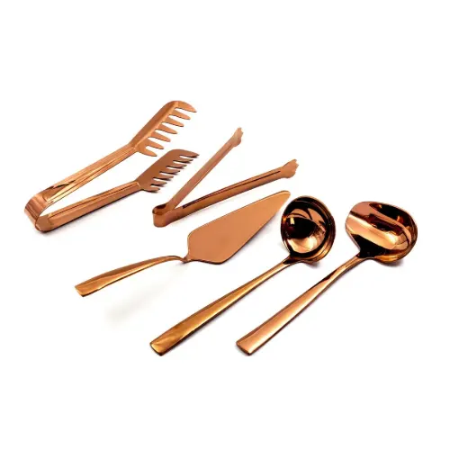 سرویس قاشق و چنگال و ابزار سرو 143 پارچه بست لایف مدل 2FULL ROSE GOLD-187