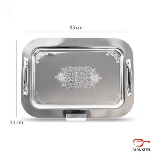سینی وسط طرحدار پارس استیل