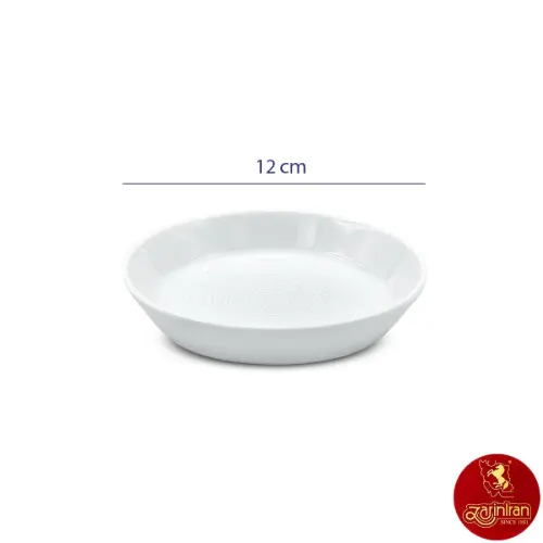 بشقاب تخت چینی زرین Zi فرم اس سفید سایز 12