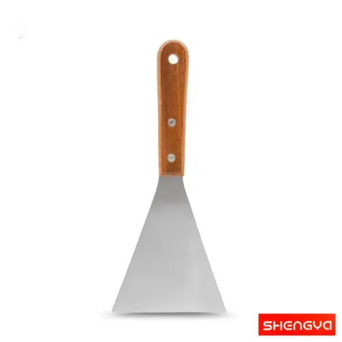 کاردک آشپزی V استیل دسته چوبی شنگیا P4210
