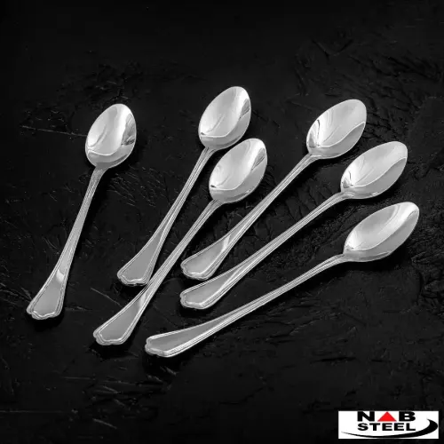 قاشق شربت خوری ناب استیل مدل ونیز استیل براق