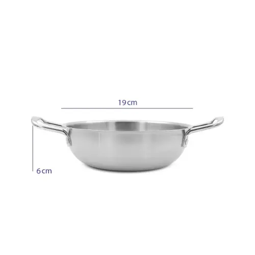 ماهیتابه استیل گود دو دسته سایز 19
