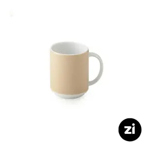فنجان شیر شکلات چینی زرین Zi فرم اس پاستل کرم 140 سی سی