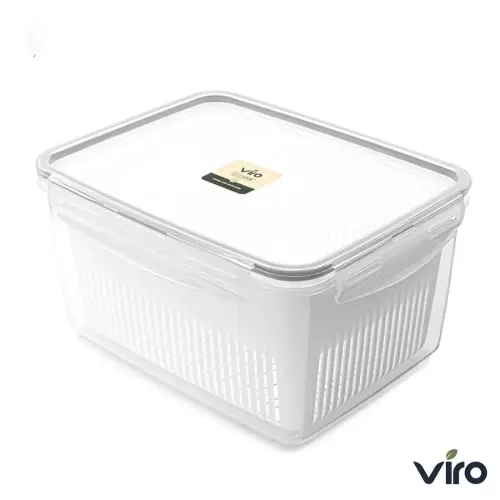 قیمت ظرف فریزری سبد دار ایزی لاک پلاس 3600 میلی لیتر مستطیل 4 برند ویرو - کد 604