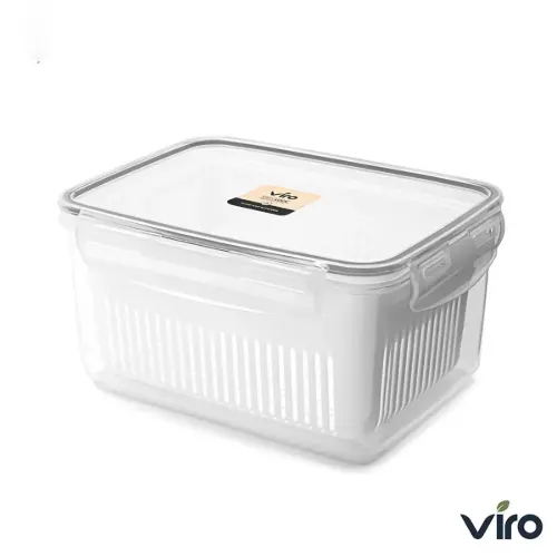 ظرف فریزری سبد دار ایزی لاک پلاس 2200 میلی لیتر مستطیل 3 - کد 603
