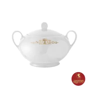 سوپ خوری چینی زرین ایتالیا اف 3650 کوئین طلایی