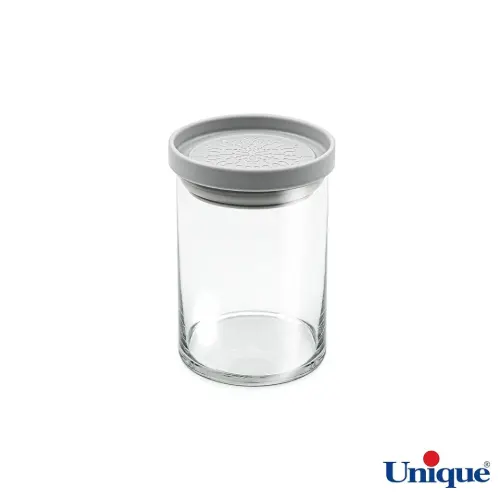 ظرف ادویه شیشه ای درب طوسی 120 یونیک UN-1255