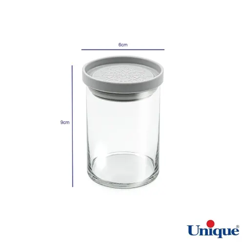 قیمت ظرف ادویه شیشه ای درب طوسی 120 یونیک UN-1255