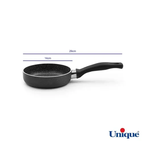 قیمت تابه تک دسته سایز 14 یونیک کف گرانیت مشکی UN-8113