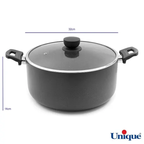ابعاد قابلمه سایز 32 یونیک کف گرانیت طوسی تیره UN-8112