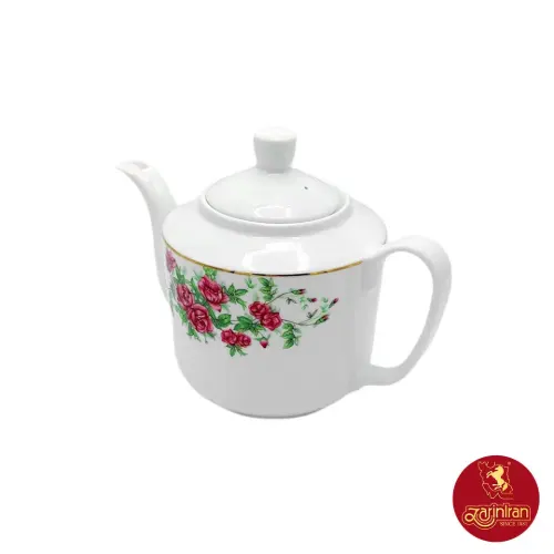 قیمت چینی زرین قوری چای استوانه بزرگ طرح بیدگل مینیاتوری - گل سرخی