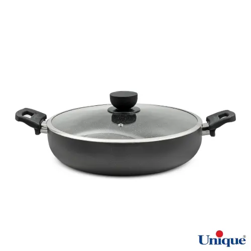 تابه دو دسته یونیک سایز 32 کف گرانیت طوسی تیره UN-8128
