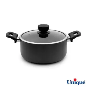 قابلمه سایز 24 یونیک کف گرانیت مشکی UN-8107
