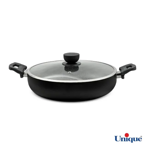 تابه دو دسته یونیک سایز 32 گرانیت مشکی UN-8127