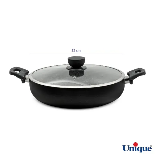 تابه دو دسته یونیک سایز 32 گرانیت مشکی