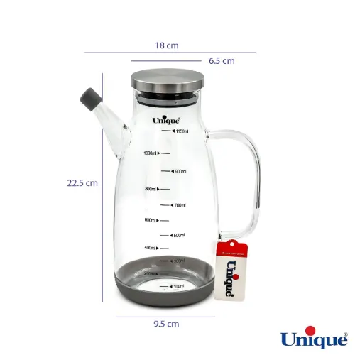 ظرف روغن ریز 1150 میلی لیتر یونیک درب استیل