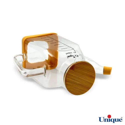 ظرف روغن ریز 950 میلی لیتر یونیک درب بامبو