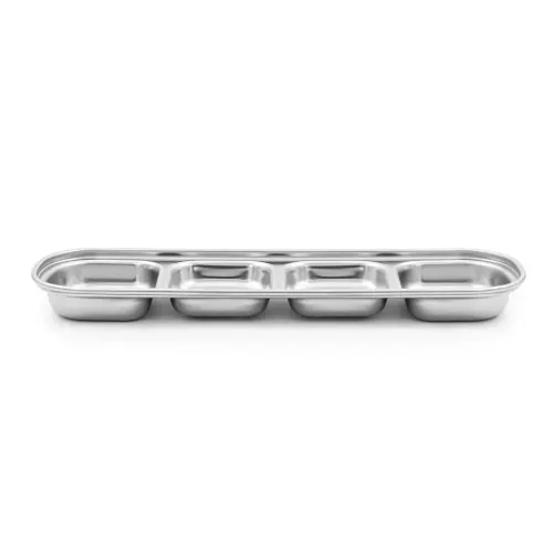 خرید اردو خوری مستطیل چهار خانه مدل 4PC استیل