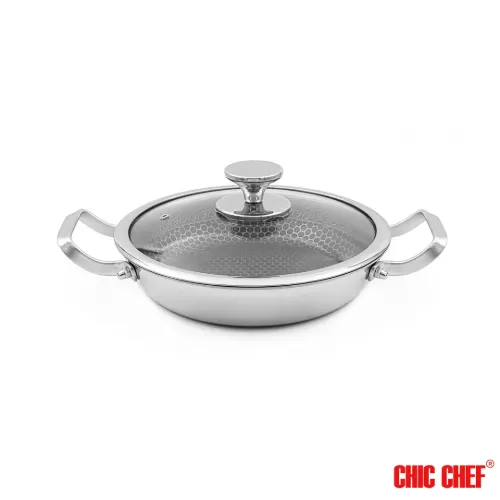 تابه استیل جدید CC8163-24 دو دسته چیک چف
