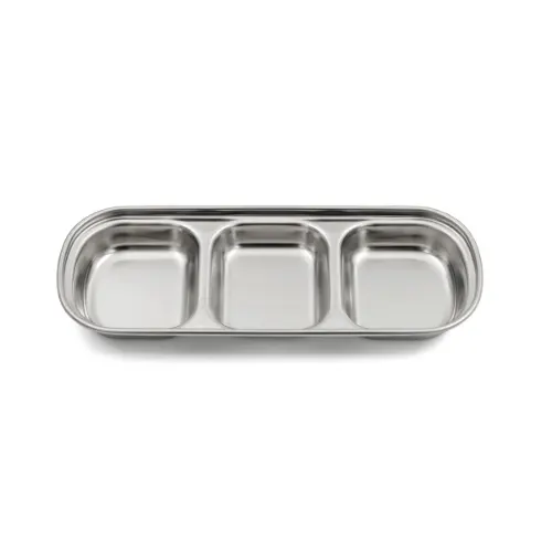 اردو خوری مستطیل سه خانه استیل